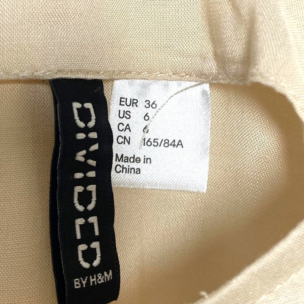 Divided Dance Until Dawn Strappy Graphic Camisole Top Size 6 Cream Black - Picture 4 of 8